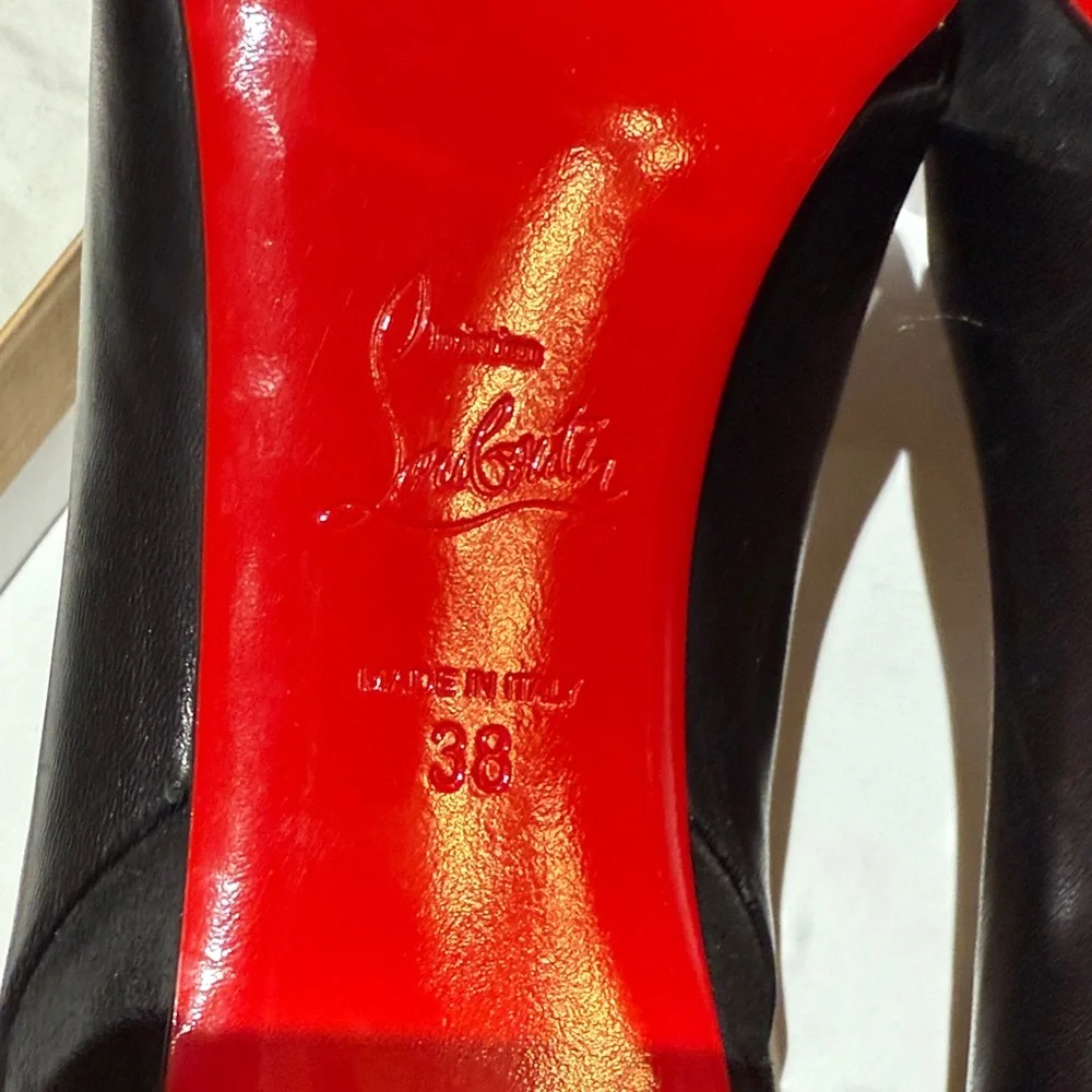 Christian Louboutin Black Patent Leather Heels - Picture 4 of 14